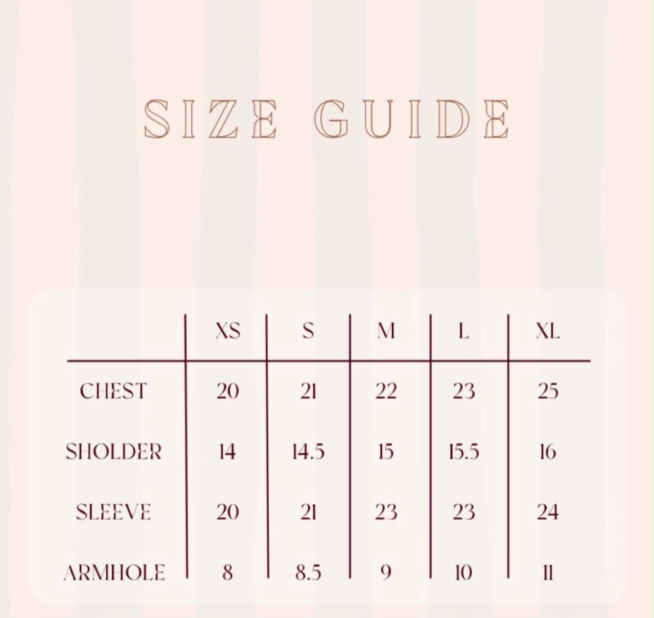 دليل مقاسات NR Wear من XS إلى XL